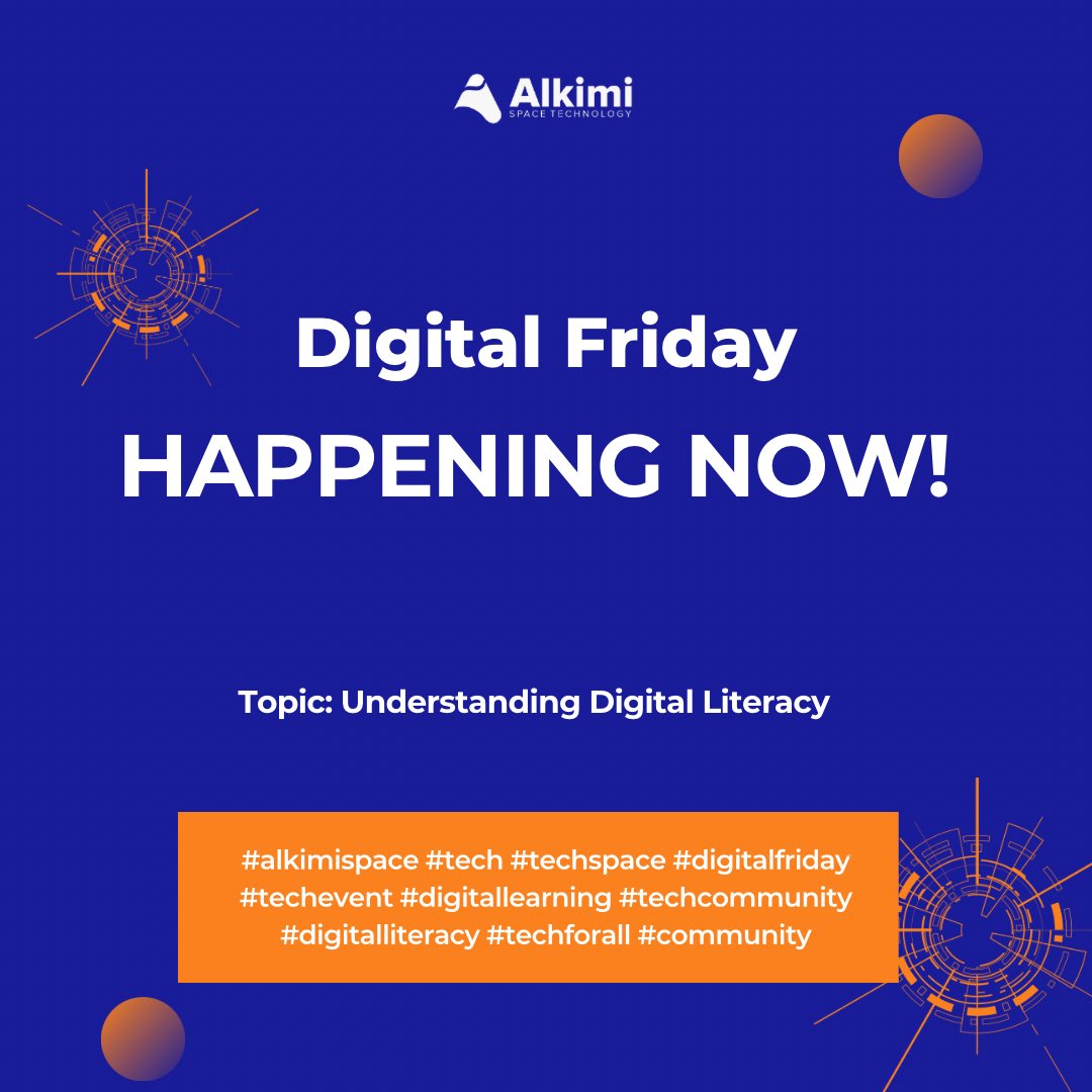 alkimispacetech's tweet photo. Digital Friday is happening now! Click on the link and join us for this exciting learning journey.

Link to join in: https://t.co/HIbi1N2CVi

#alkimispace #digitalfriday  #DigitalLiteracy #DigitalFriday #DigitalLearning #TechForAll #TechCommunity #Community https://t.co/LwGJmyY6XK
