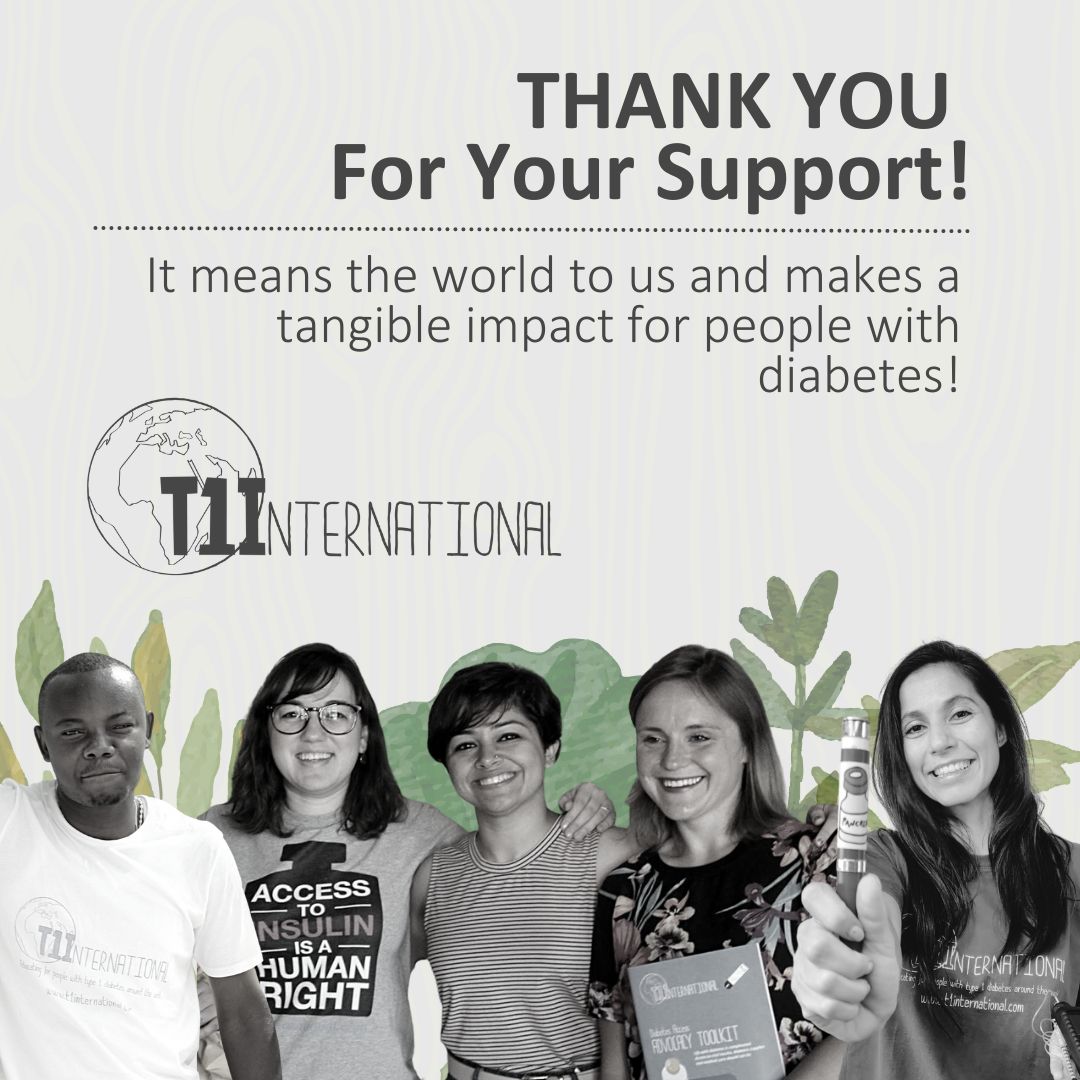 T1International and the #insulin4all movement need your support. One of the ways you can make a big impact is by donating!

Click here to support us today with a one-time or regular donation: t1international.com/donate