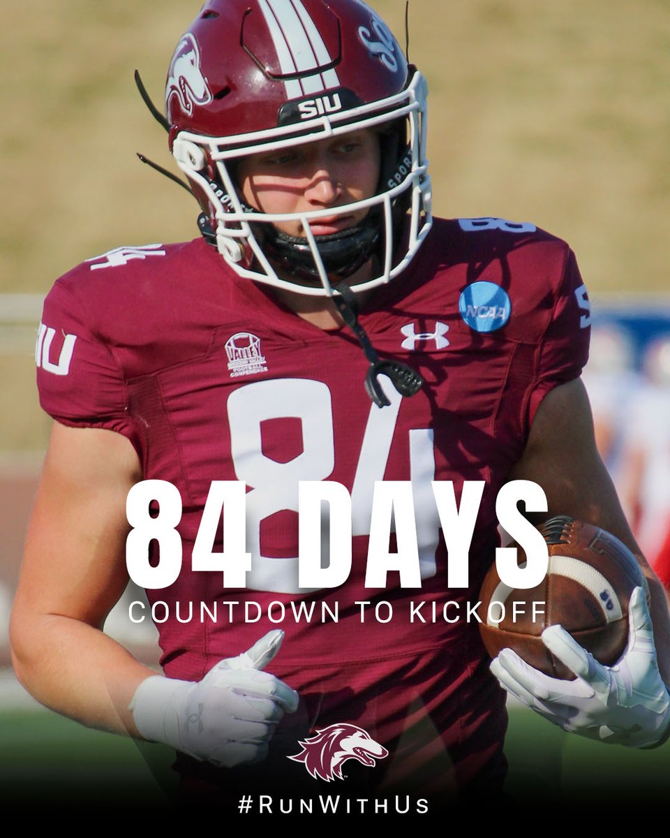 Our countdown continues with a shout-out to #84 <a href="/cal_weidemann/">Cal Weidemann</a>

#Salukis | #RunWithUs