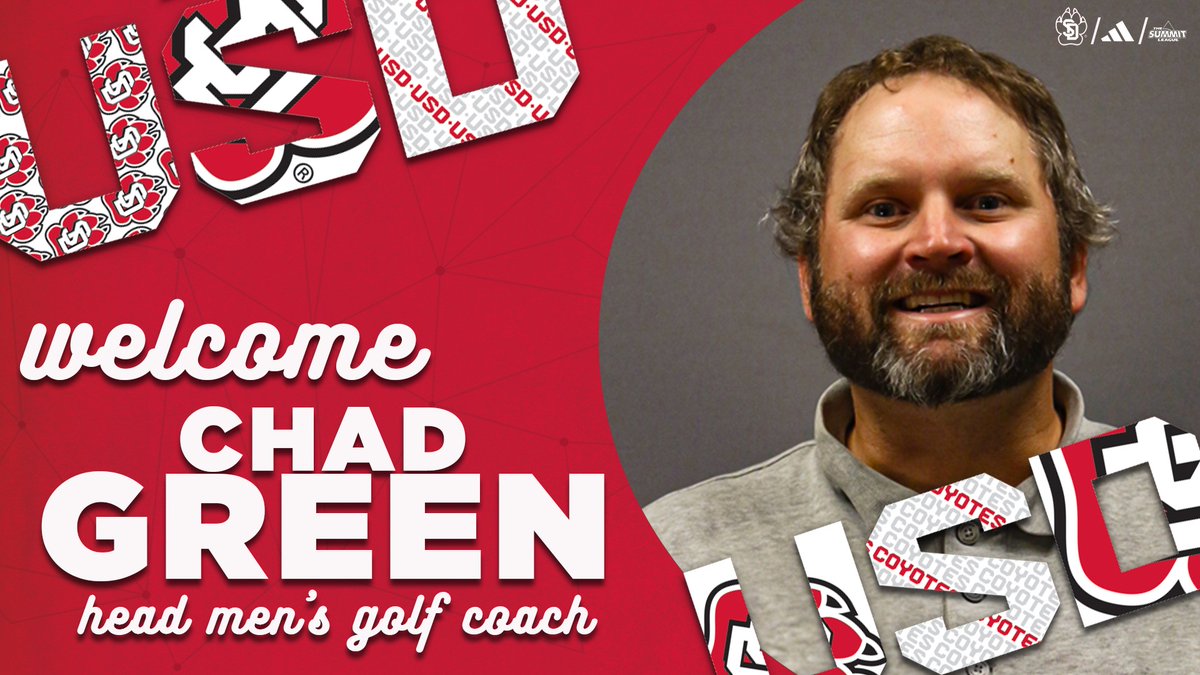 SDCoyotesMGolf's tweet photo. We've got our coach!

Welcome to Vermillion, Coach Green! 🐺

📰: https://t.co/JdXTNLHZDy

#GoYotes x #WeAreSouthDakota 🐾 https://t.co/uHqUa1XBCf