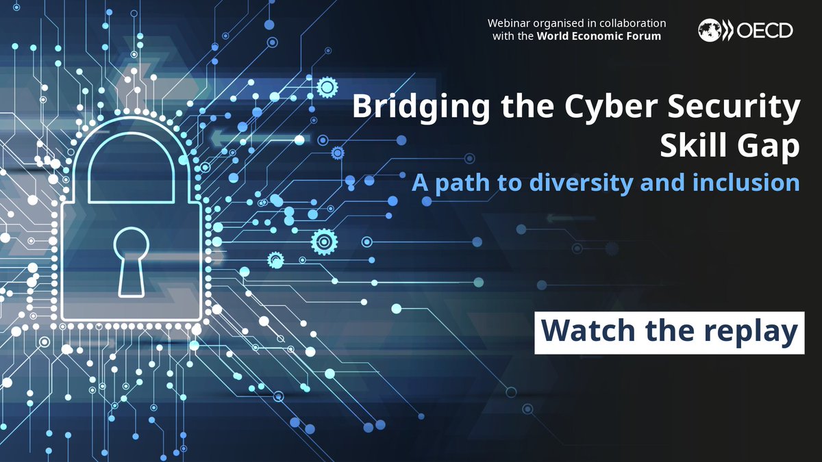 Bridging the #CyberSecurity Skill Gap:
A Path to Diversity and #Inclusion

Hear from industry experts at <a href="/Googleorg/">Google.org</a>, <a href="/AbsaSouthAfrica/">Absa South Africa</a>, <a href="/NISTcyber/">Cybersecurity @ NIST</a> &amp; <a href="/GenerationITA/">Generation Italy</a>. #OECDCentre4Skills event with <a href="/wef/">World Economic Forum</a>.

Missed the event? 💻Watch the replay oe.cd/5Am
