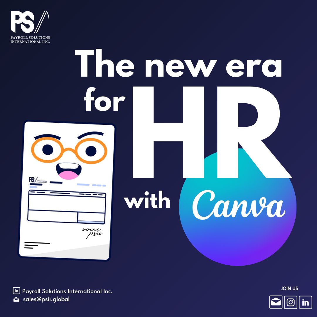 psiiglobal's tweet image. Are you ready to revolutionize your HR processes? 🗂️ Stay ahead of the game and embrace the power of innovation in HR. 🧠👩‍💻

#PSIIGlobal #CanvaCreate2024 #Innovation #HRtech #HR #Recruitment #Canva