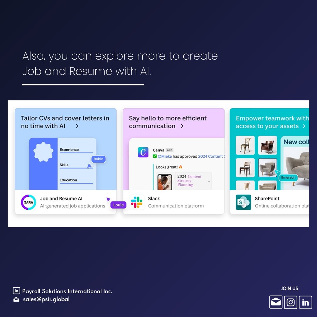 psiiglobal's tweet image. Are you ready to revolutionize your HR processes? 🗂️ Stay ahead of the game and embrace the power of innovation in HR. 🧠👩‍💻

#PSIIGlobal #CanvaCreate2024 #Innovation #HRtech #HR #Recruitment #Canva