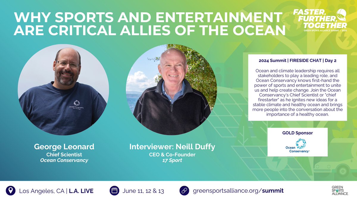 OurOcean's tweet photo. We're thrilled to join @sportsalliance to harness the power of sports to advocate for a healthier ocean. 🌊

Next week, @OurOcean Chief Scientist @georgehleonard will join our partners at 17 Sport at the Green Sports Alliance Summit for a conversation on leveraging sports and entertainment to unite us all around a shared mission to take action for a stable climate and healthy ocean for generations to come.

Learn more:  https://t.co/X6eSluSK3Q