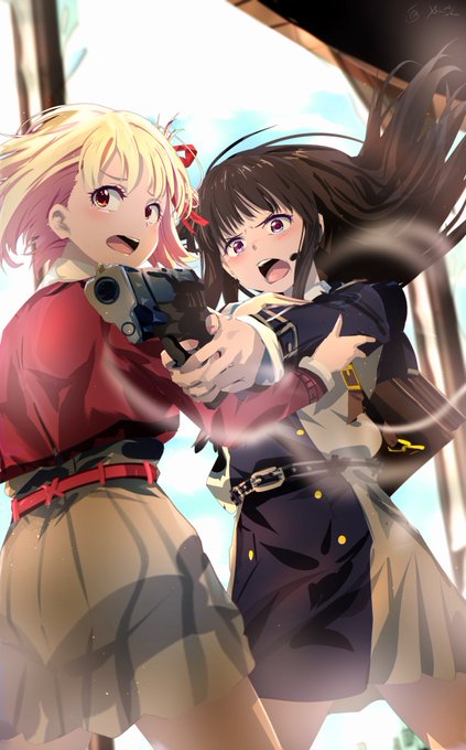 「holding gun looking at viewer」 illustration images(Latest)