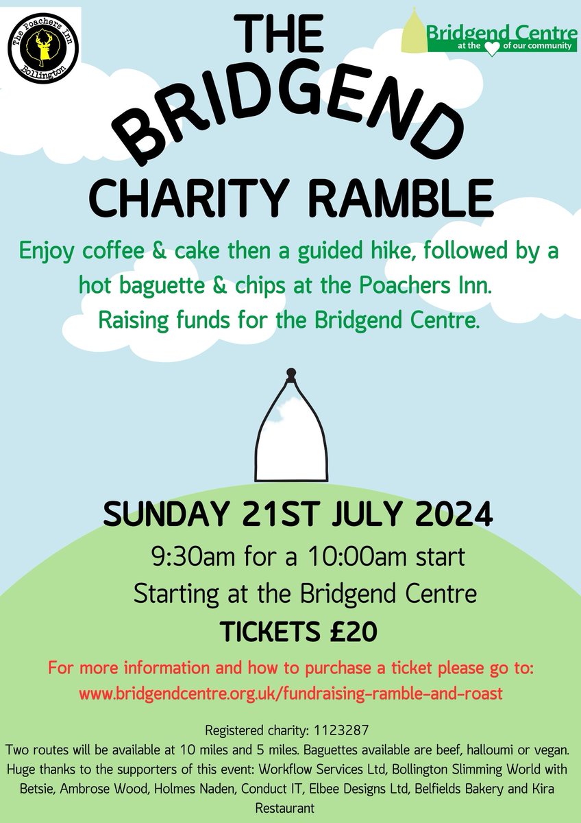 We have a great event coming up on Sunday 21st July to raise funds for the Bridgend Centre. Two routes will be available of 5 and 10 miles.
Click here to sign up: bridgendcentre.org.uk/fundraising-ra…
