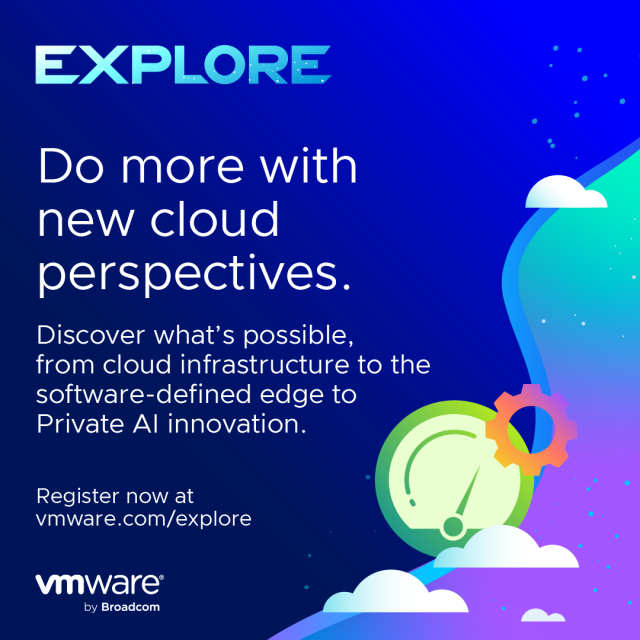 Learn how to tame the complexity of cloud at #VMwareExplore 2024 in Las Vegas. ☁️ Registration is now live: dy.si/ZXaydb2