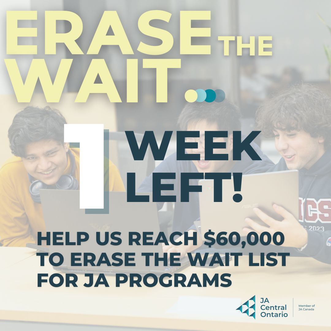 Only ONE WEEK left to Erase the Wait! 🚨 bit.ly/4b7Agdd We’re so close to reaching our $60,000 goal! Each donation brings us one step closer to removing the wait list for 1,500+ students, giving them access to our life-changing learning experiences. Donate now!