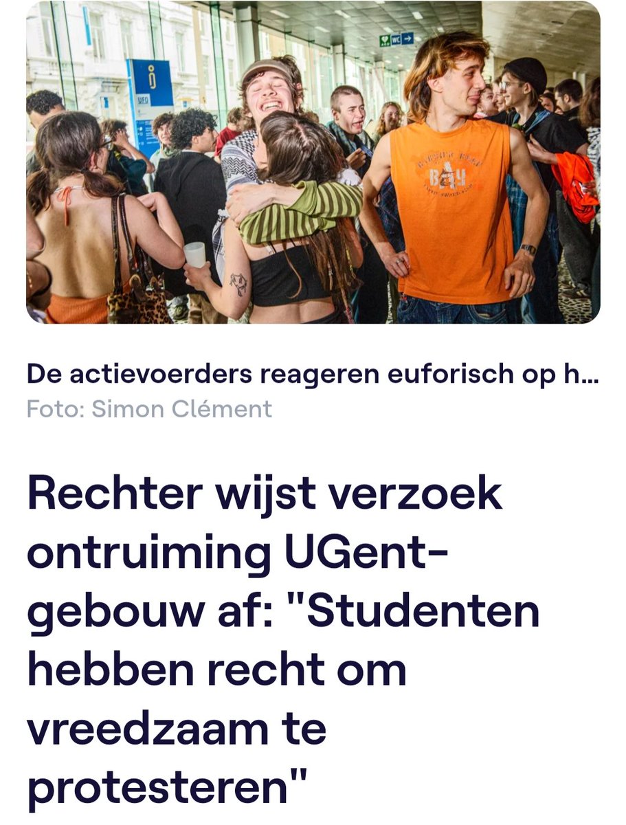 De rechter is duidelijk: de studenten voeren vreedzaam protest, wat normaal is aan een universiteit waar ideeën botsen en kritiek thuishoort. Ze zijn geweldloos en er is geen dringende reden om hen buiten te zetten. Ze gaan door.
#powertothestudents ✊️