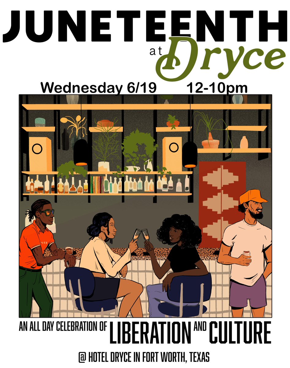 Jonathan Morris (@jonathandfw) on Twitter photo Tell a friend to tell a friend that weโre celebrating liberation and culture at <a href="/HotelDryce/">Hotel Dryce</a> this Juneteenth. All are welcome. Hope to see you there โ๐ฟ Tell a friend to tell a friend that weโre celebrating liberation and culture at <a href="/HotelDryce/">Hotel Dryce</a> this Juneteenth. All are welcome. Hope to see you there โ๐ฟ