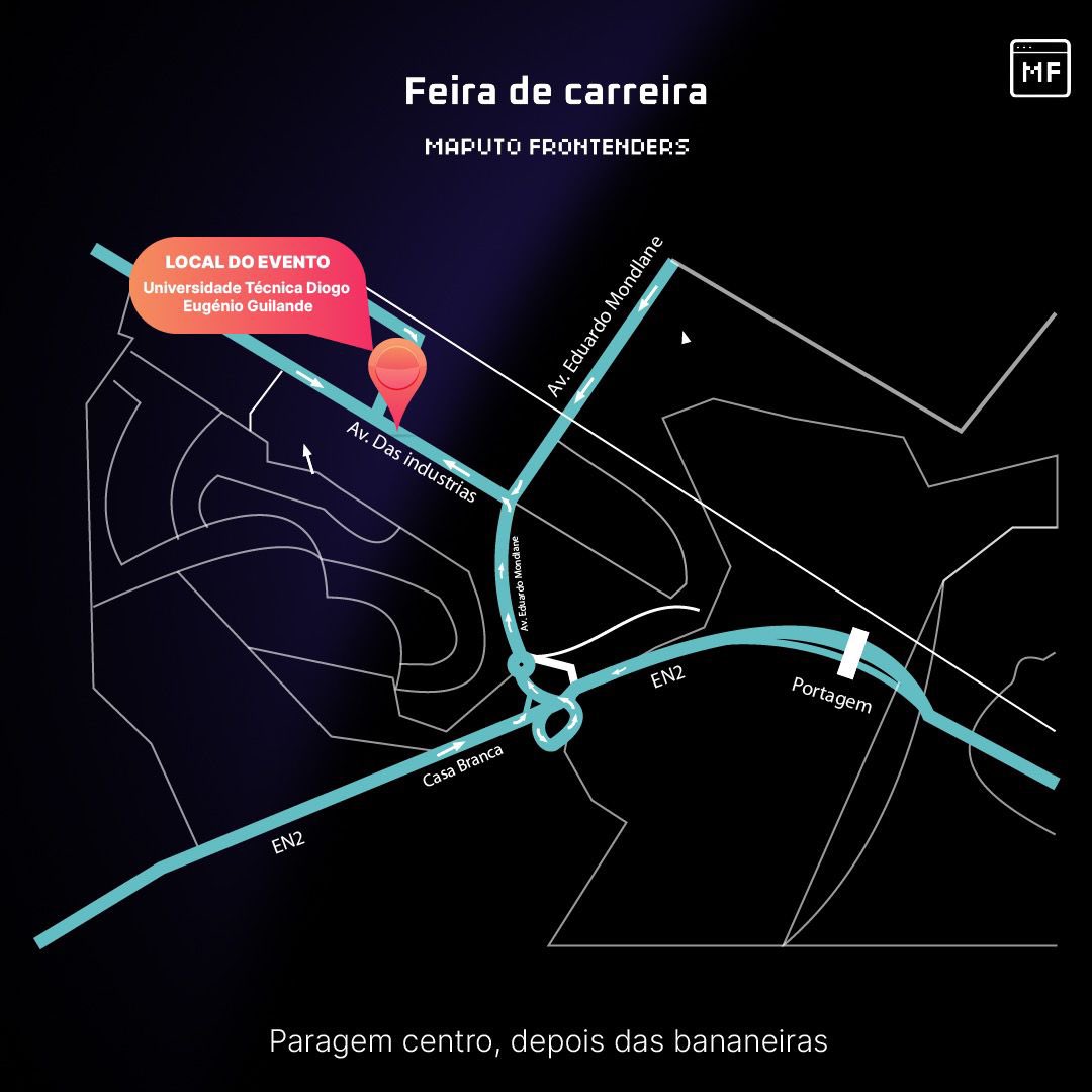 mptfrontenders's tweet photo. Confira a localização do evento🤩🤩

📆 Data: 08/06 (Amanhã)
⏰ Hora: 09 horas

#maputofrontenders
#feiradecarreira
#localização https://t.co/lo9U55ovjz