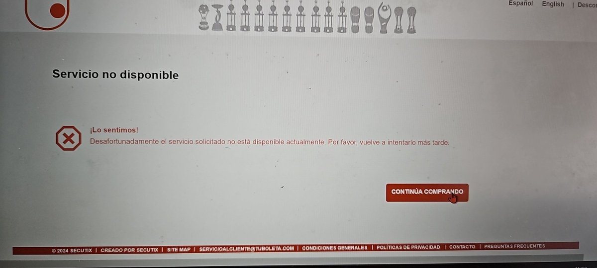 AchuryBr's tweet photo. @Tuboletaoficial  ya están asignadas las boletas y no deja pasar a la pasarela de pagos ...🫠🙃😞 https://t.co/JgNhlokuuQ