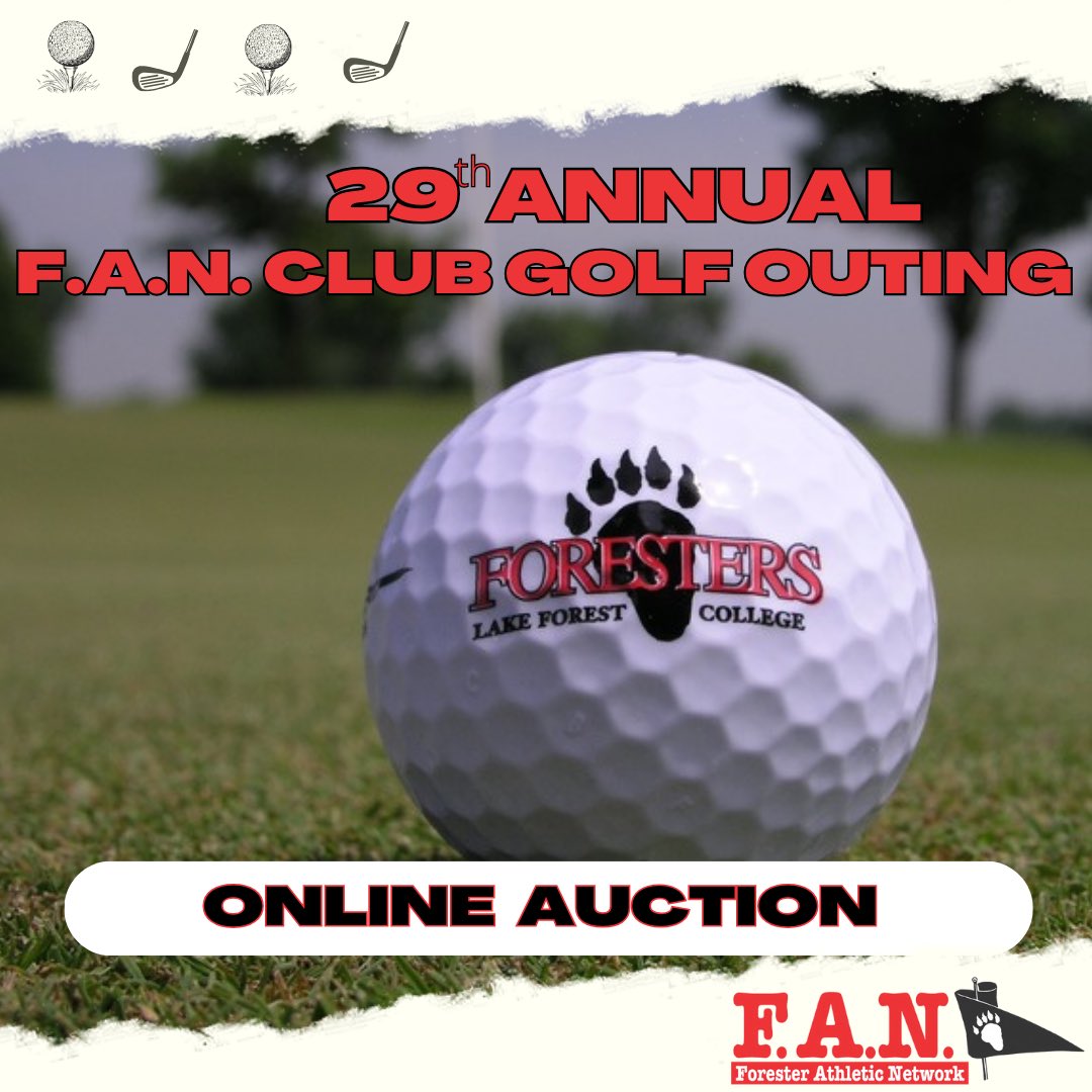 We are a week away from the 29th annual F.A.N. Club Golf Outing! 

The silent auction is live! Get a chance to win some fantastic experiences at the link below. 

🔗: advancement.lakeforest.edu/register/golfo…