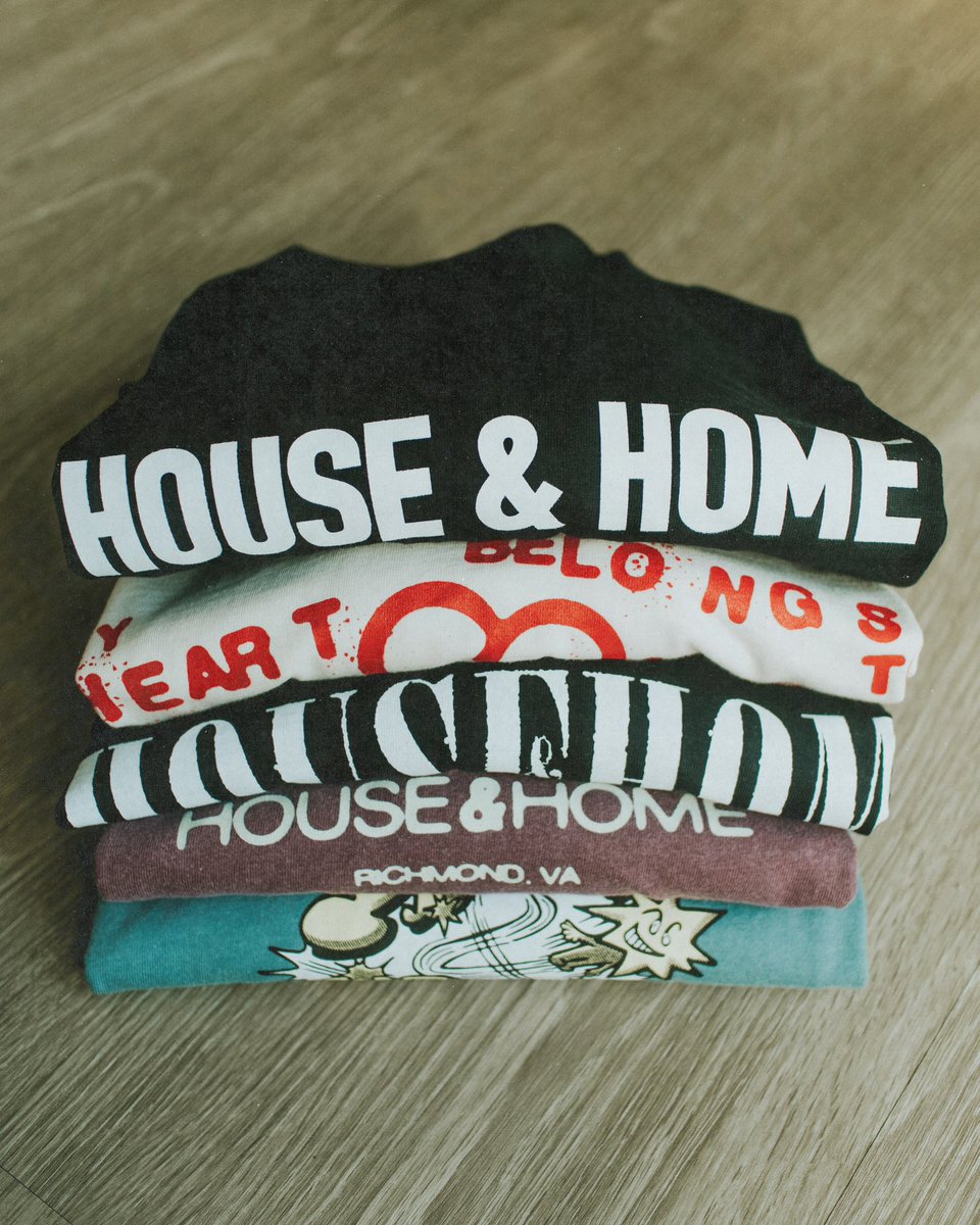 HouseandHomeRVA's tweet image. Leftover tour merch live now at houseandhomerva.com !