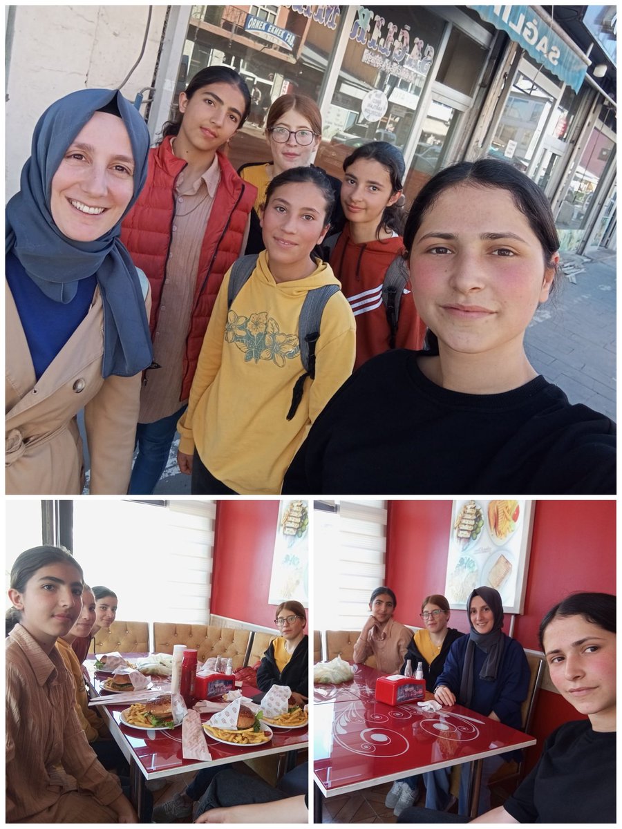 🌼Pansiyonumuzda en temiz oda yarışmasında birinci olan öğrencilerimiz yemeğe götürüldü.
🌼1.kat en temiz oda: İlayda Yalçın, Elanur Çiftçi
🌼2.kat en temiz oda: Dilek İnek, Nisanur Demirbilek
🌼3.kay en temiz oda: Çiçek Akıncı,Pelin Toprak
#şehitdemetsezenmtal
#malazgirt #muş