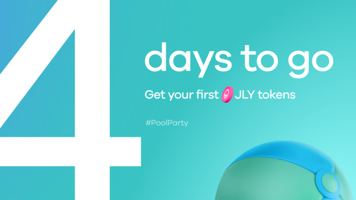 T-4 Days to go! ⏳

Get your first $JLY tokens 🌊

#PoolParty