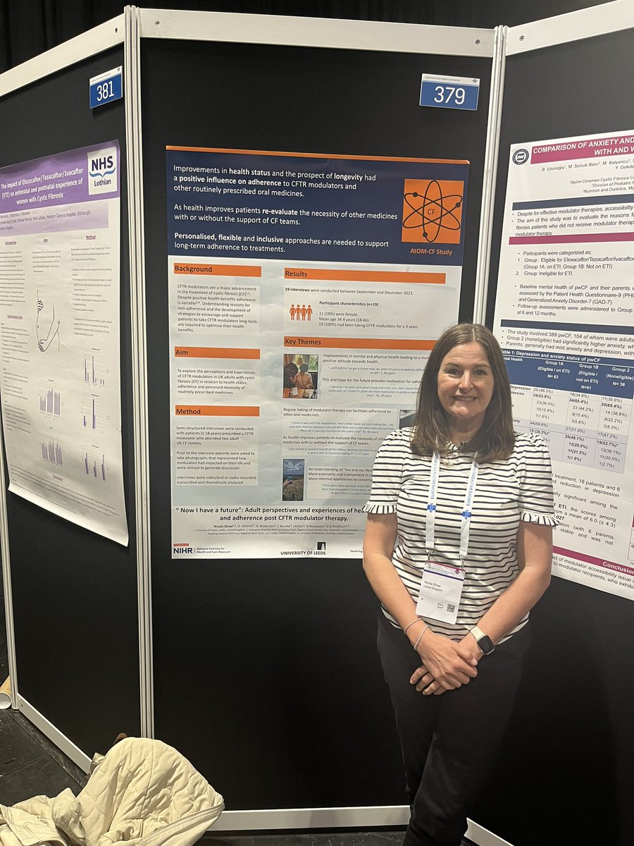 Nicola Shaw (@nicolashaw07) on Twitter photo So pleased to present the results of part 2 of the AtOM CF Study at <a href="/ECFSConference/">European Cystic Fibrosis Society</a> #ECFS2024 thanks to all the patients who took part from <a href="/CFLeeds/">Cystic Fibrosis</a> and <a href="/cf_newcastle/">CFAdultNewcastle</a> <a href="/NIHRresearch/">National Institute for Health and Care Research</a> @MedicinesDavid <a href="/DrIanKellar/">Dr Ian Kellar</a> <a href="/nikki_rou/">Nikki Rousseau</a> So pleased to present the results of part 2 of the AtOM CF Study at <a href="/ECFSConference/">European Cystic Fibrosis Society</a> #ECFS2024 thanks to all the patients who took part from <a href="/CFLeeds/">Cystic Fibrosis</a> and <a href="/cf_newcastle/">CFAdultNewcastle</a> <a href="/NIHRresearch/">National Institute for Health and Care Research</a> @MedicinesDavid <a href="/DrIanKellar/">Dr Ian Kellar</a> <a href="/nikki_rou/">Nikki Rousseau</a>