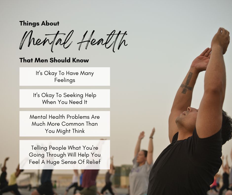 *Support Men's Mental Health- Encourage the men in your life to talk about their mental health. Visit (buff.ly/3yZtvvV) for free, confidential screenings and start the journey to better mental health today. #mentalhealthmatters #MHM2024 #MensHealthMonth #ShowUsYourBlue