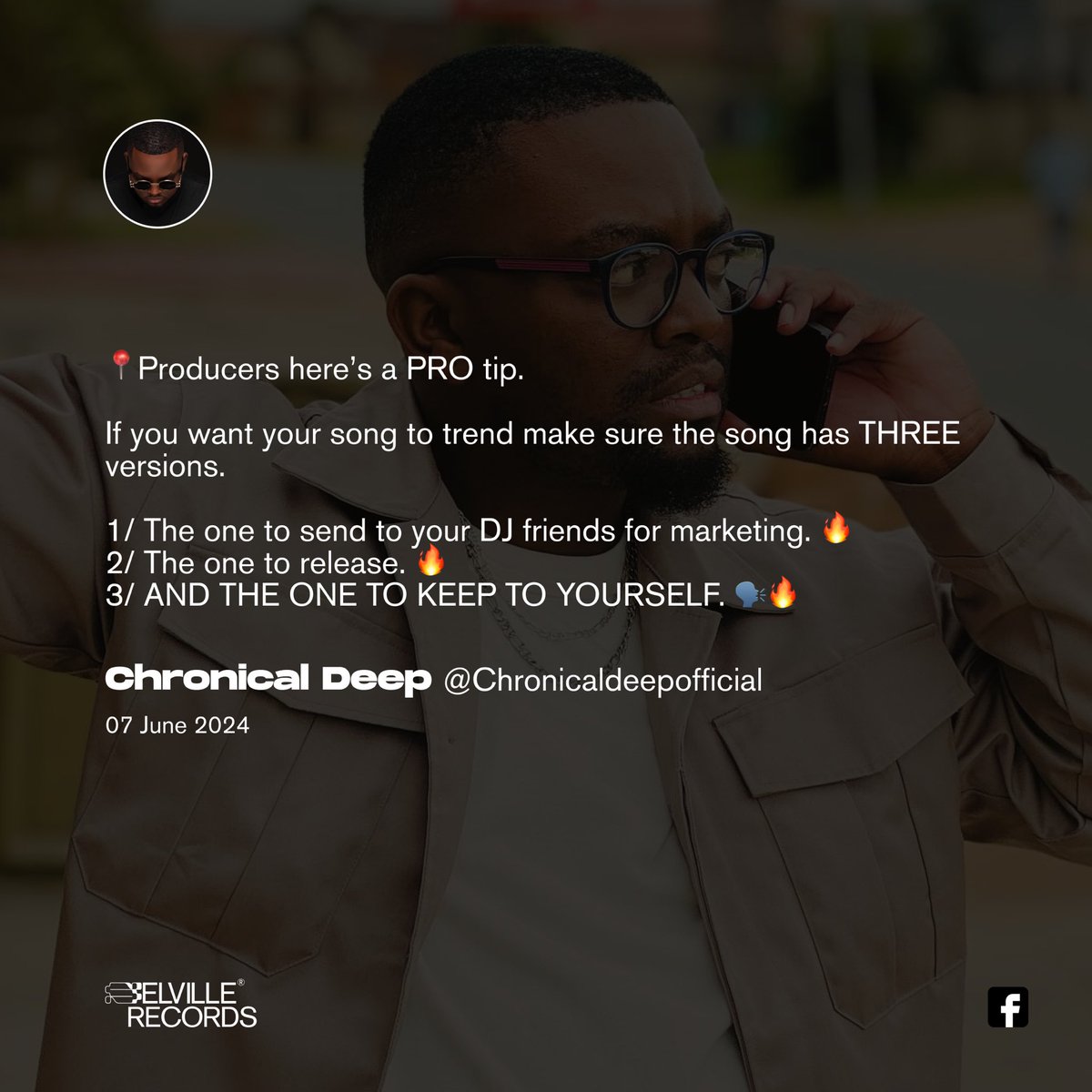 SelvilleRecords's tweet photo. PRO tip ๐ from sensei @ChronicalDeep
What are your thoughts? ๐ฌ
#chronicaldeep #producertips https://t.co/Sg7NdlFLXX