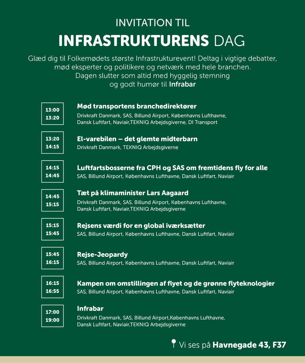 Drivkraft Danmark (@drivkraftdk) on Twitter photo Kom til Infrastrukturens Dag på Folkemødet! ✈ 🚗🚚Fredag kl. 14.45 kommer vi tæt på klimaminister <a href="/L_Aagaard/">Lars Aagaard</a> Branchedirektører <a href="/LauritzenK/">Karsten Lauritzen</a> og <a href="/JacobStahlOtte/">Jacob Stahl Otte</a> indleder dagen. Og så skal vi tale elektrificering af det glemte midterbarn - varebilen. #fmdk #dkpol #dktrp #dkgreen Kom til Infrastrukturens Dag på Folkemødet! ✈ 🚗🚚Fredag kl. 14.45 kommer vi tæt på klimaminister <a href="/L_Aagaard/">Lars Aagaard</a> Branchedirektører <a href="/LauritzenK/">Karsten Lauritzen</a> og <a href="/JacobStahlOtte/">Jacob Stahl Otte</a> indleder dagen. Og så skal vi tale elektrificering af det glemte midterbarn - varebilen. #fmdk #dkpol #dktrp #dkgreen