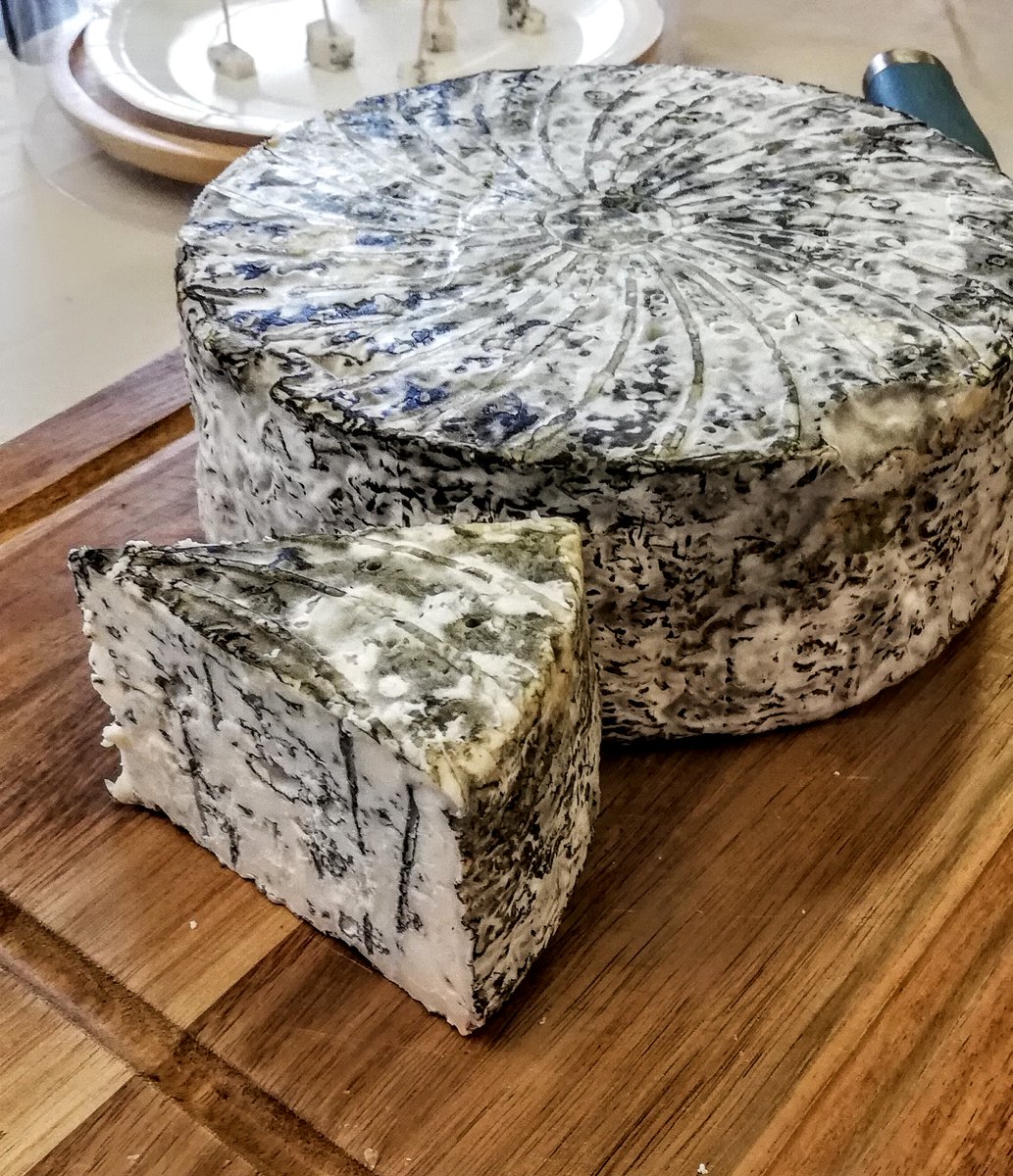 At Brecon Farmers &amp; Makers Market tomorrow. Blue goat Gafr Las selling fast. Still 3 weeks to wait for the next batch! Lots of Marta Gafr manchego style available and making more this week #slowfood #breconbeacons #breconbeaconsnationalpark #goatscheese #ArtisanCheese