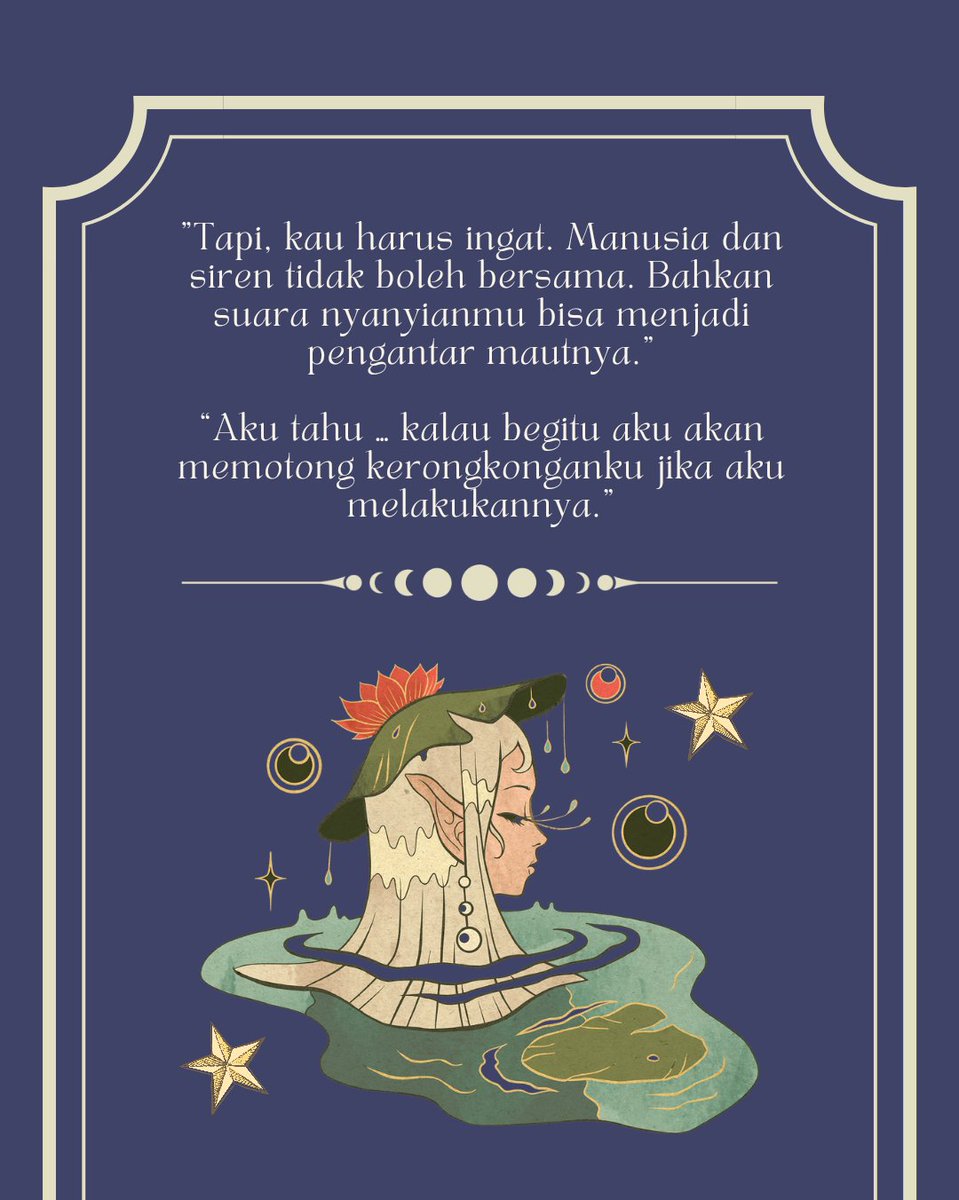 lavellebooks's tweet photo. Another day, another suprise from SIREN by kak @Ji_hanraa 

Menurut Vellians, apakah Siren dan Manusia benar-benar tidak bisa bersatu meski ada benang merah yang membelit diantara jemari mereka? 

Minlav juga punya kejutan untuk Vellians 🤗

📌 Save The Date 
09.06.2024 https://t.co/BZTwiQm0uM