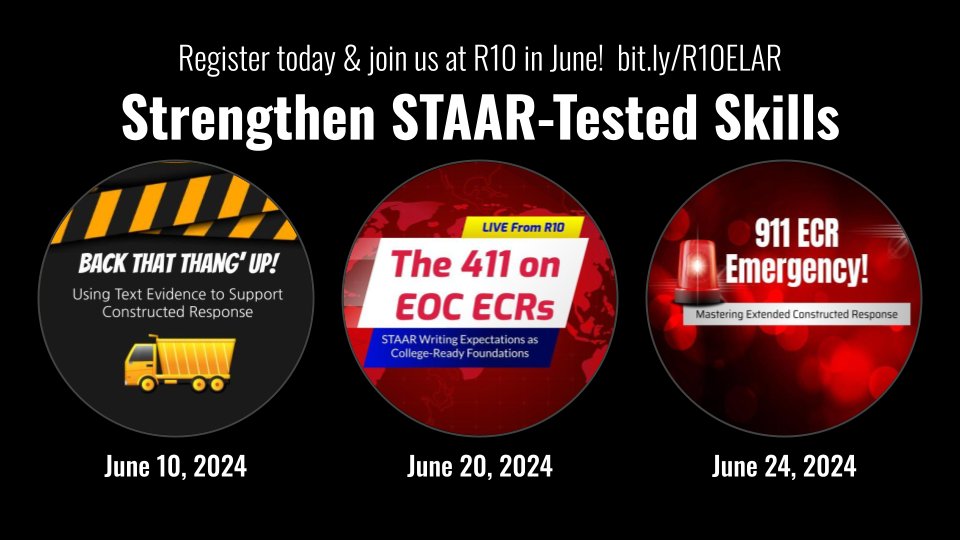 R10 Reading/Language Arts (@r10ela) on Twitter photo Wondering how to get better student scores on RLA constructed responses? We've got you covered <a href="/Region10ESC/">Region 10 ESC</a> ! Three session to choose from and still time to register: bit.ly/R10ELAR Wondering how to get better student scores on RLA constructed responses? We've got you covered <a href="/Region10ESC/">Region 10 ESC</a> ! Three session to choose from and still time to register: bit.ly/R10ELAR