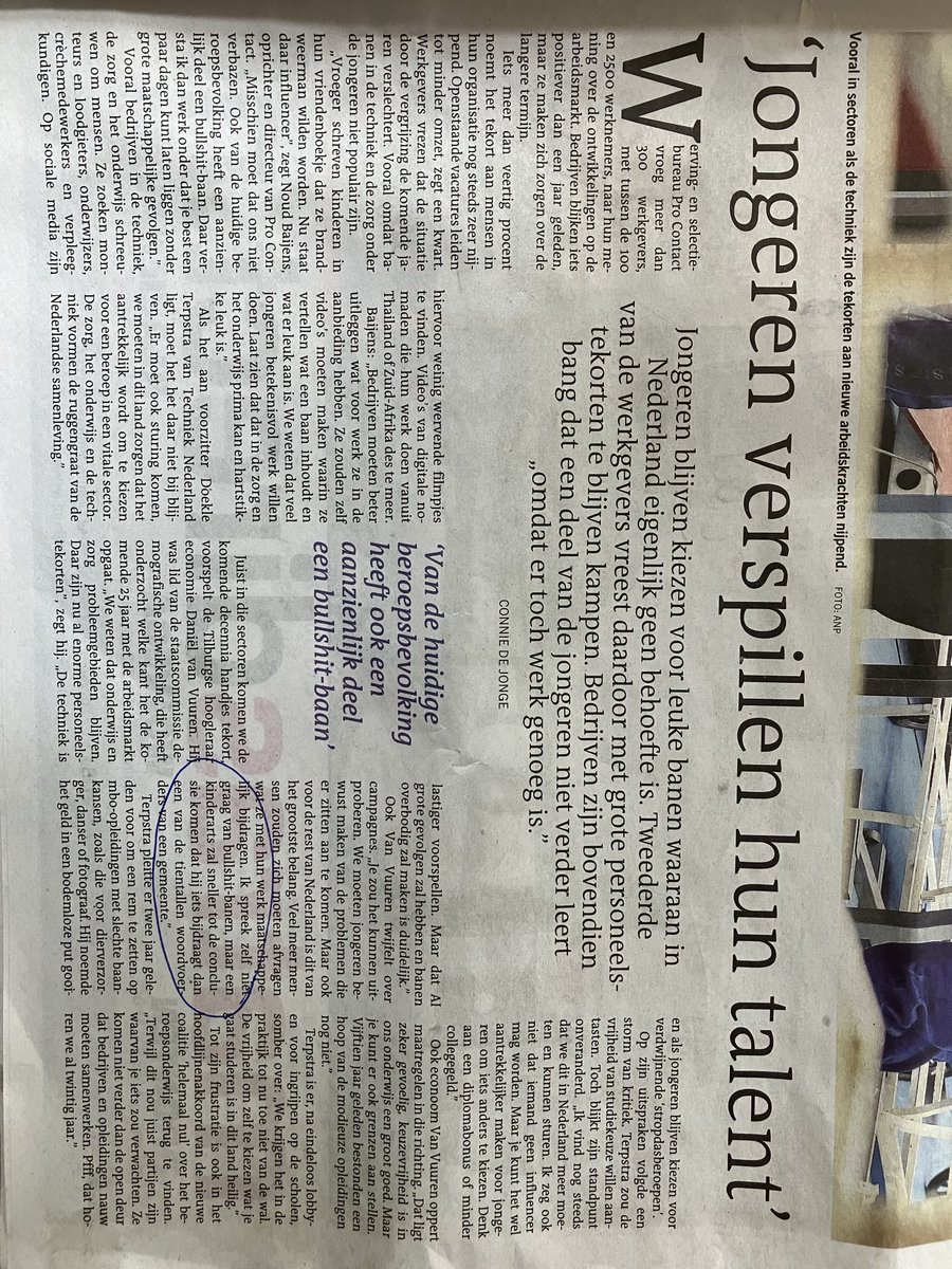 Ware woorden van deze Tilburgse hoogleraar over ‘bullshitbanen’ ⁦<a href="/lc_nl/">Leeuwarder Courant</a>⁩