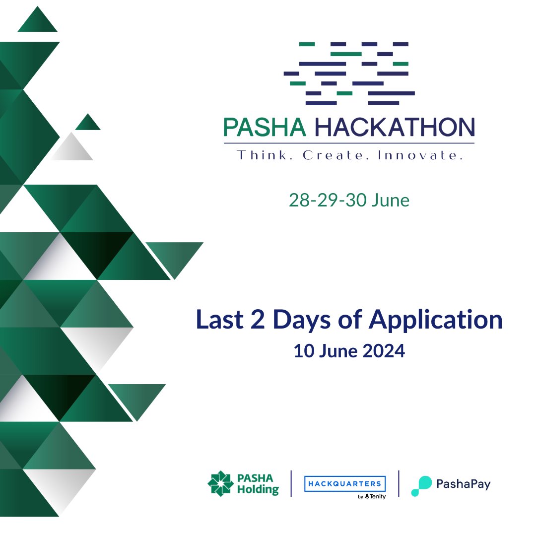 hackquarters's tweet image. ⏳ Just 48 Hours Left to Join PASHA Hackathon 4.0!

🚀 Submit your application in the next 48 hours: pashahackathon.az/en

@PASHAHoldingLLC , @GizemSeveroglu