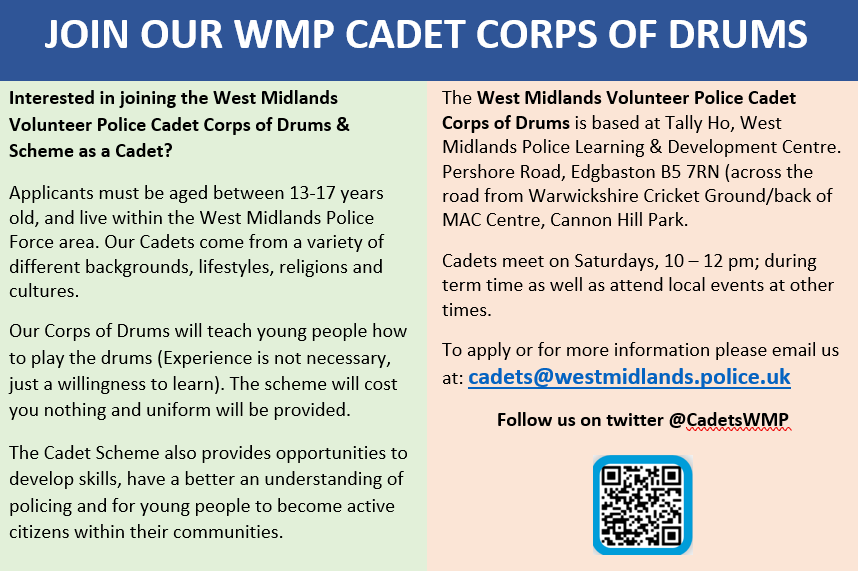 CadetsWMP's tweet image. #VOLUNTEERSWEEK 1 DC #CorpsofDrums are looking forward to supporting @wmpbenfund @Blackwelladv