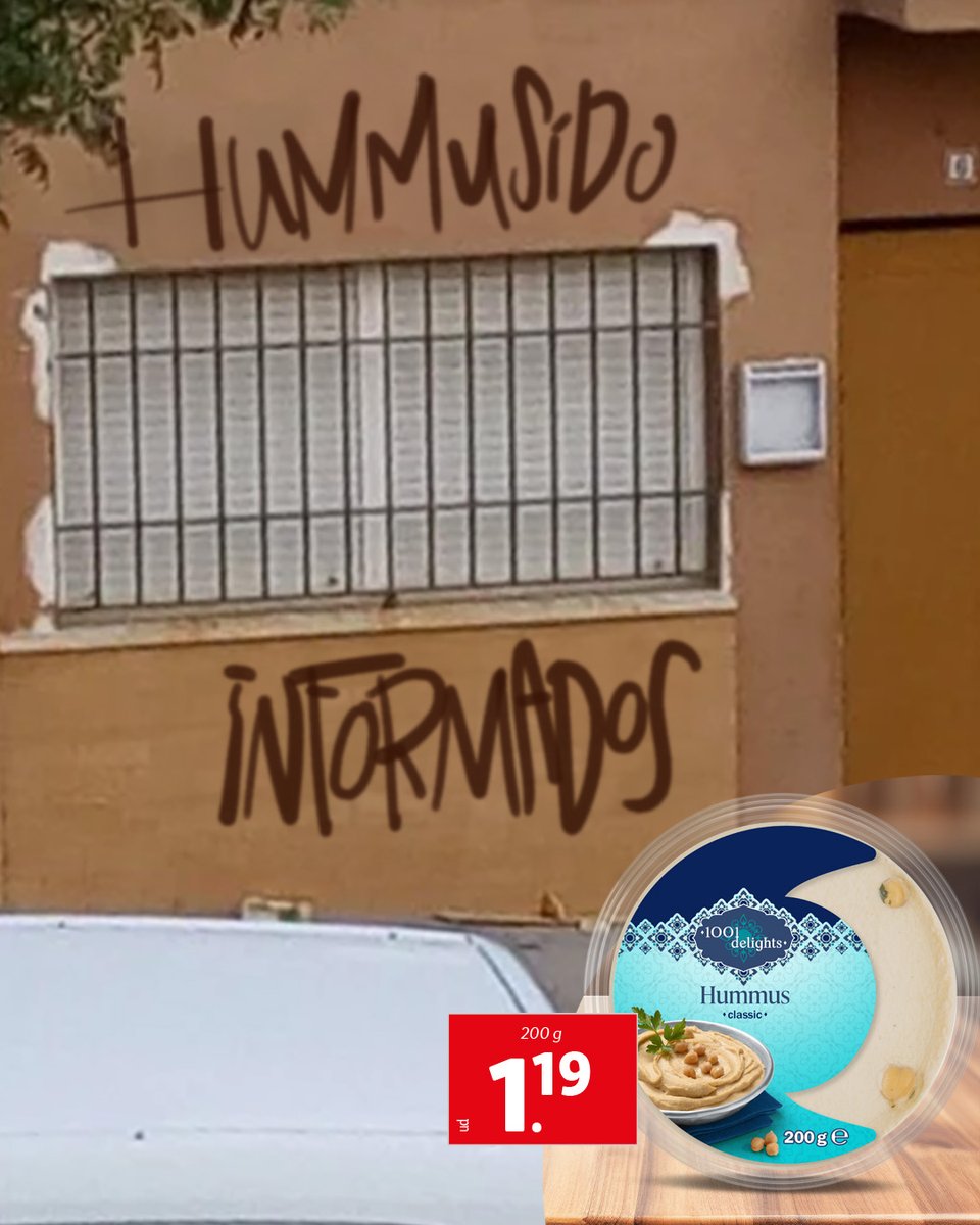 lidlespana's tweet photo. Hummus a 1,19€. https://t.co/df8UfMWWaX