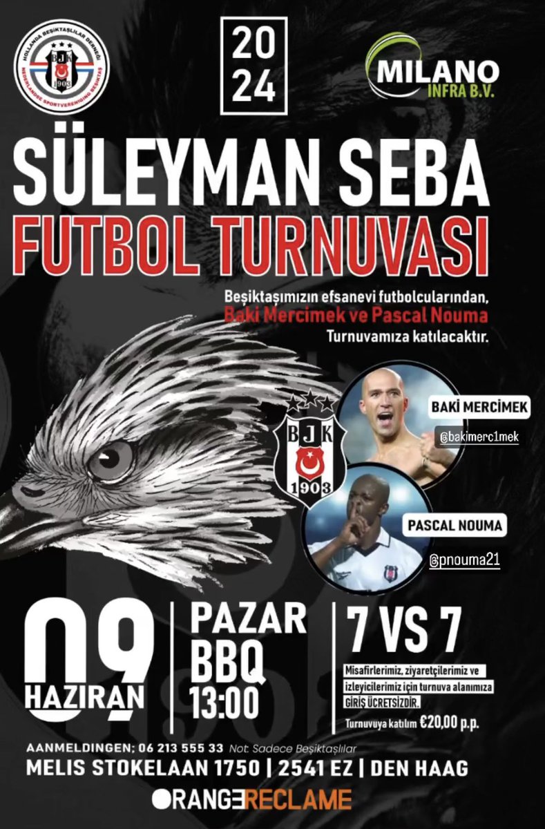 Pazar günü bütün Beşiktaşlıları DenHaag’ta bekliyoruz. 🦅 🇹🇷🇳🇱