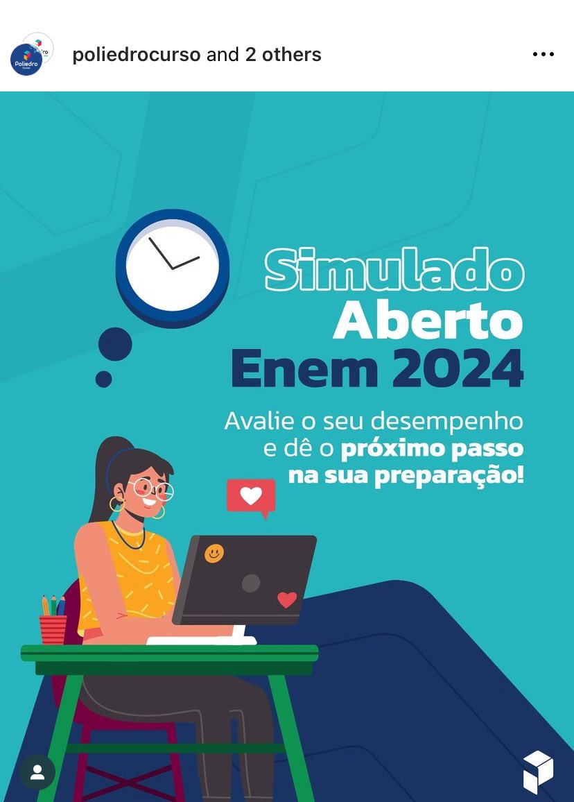 amandstudy's tweet image. pra quem está estudando para o ENEM, o poliedro vai fazer um simulado aberto inédito em breve!!

gostariam de uma thread explicando como participar??