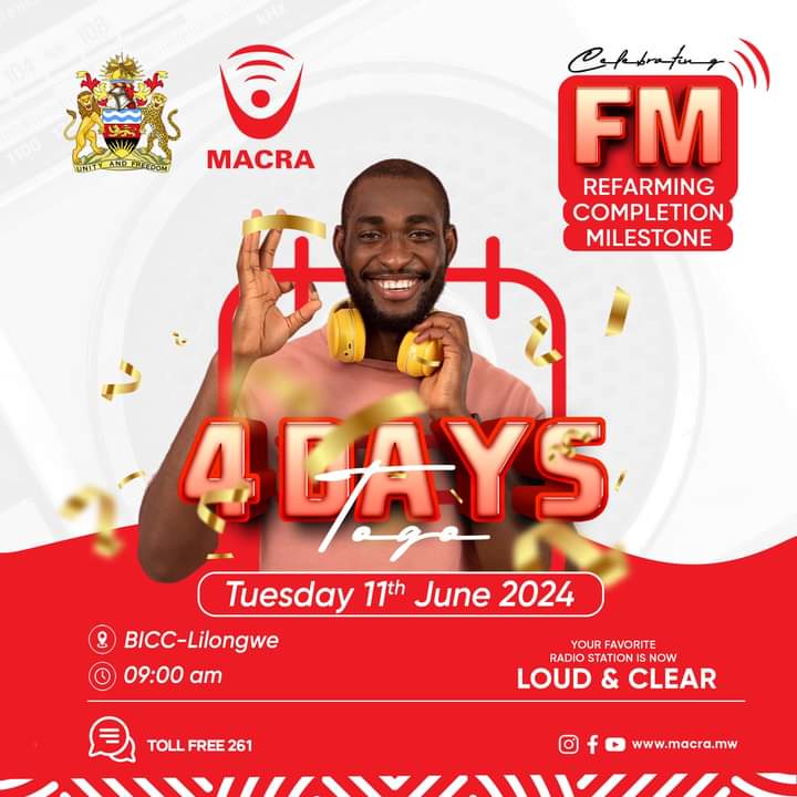 MACRAMALAWI's tweet photo. #QualityAffordableSecureCommunicationServices
#DigitallyTransformedMalawi
#qualitybroadcasting
#fmrefarming
#261tollfree https://t.co/saEHut2dBy