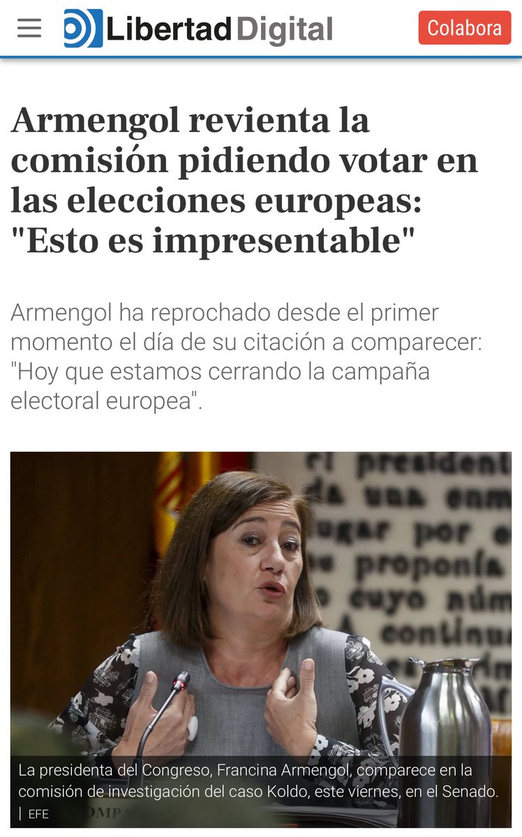 Esto es gravísimo! La Presidenta del Congreso de TODOS los españoles, Francina Armengol, pidiendo el voto para el PSOE en la comisión de investigación del Senado.

La prostitución de las instituciones ha alcanzado un nivel de puticlub de carretera con luces de neón