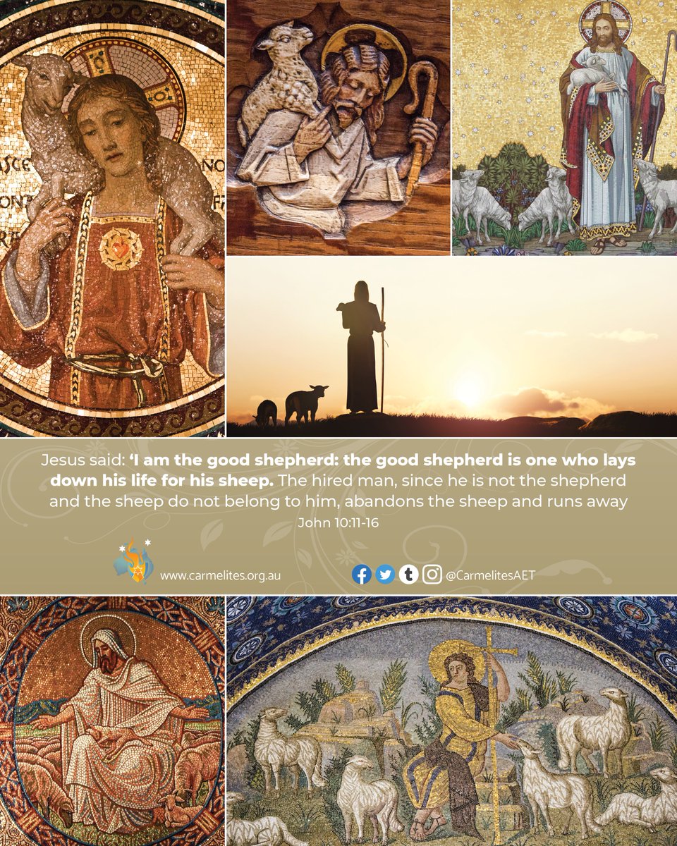 ‘I am the #goodshepherd: the good shepherd is one who lays down his life for his sheep. The hired man, since he is not the shepherd and the sheep do not belong to him... instagram.com/p/C7znEPzBz2t/

#lectiodivina #scripture #jesus #carmelite #prayer