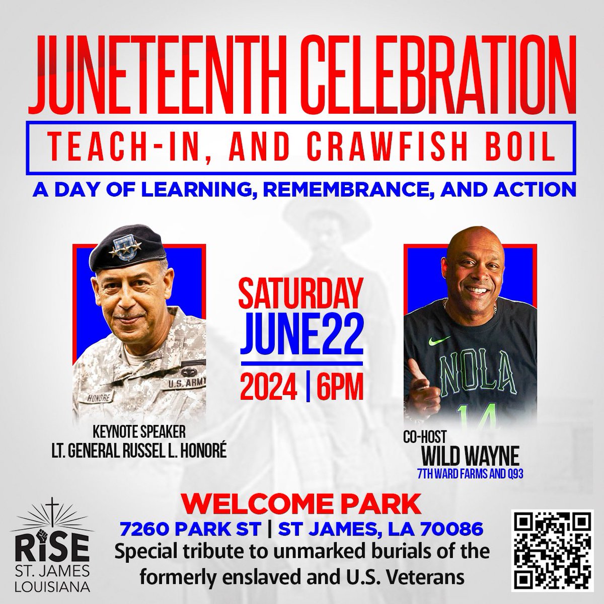 risestjames (@risestjames) on Twitter photo Keynote by <a href="/ltgrusselhonore/">Russel L. Honore'</a>, Co-emceed by <a href="/wildwayne/">wild wayne</a> of 7th Ward Farms and Q93, music, dancing, activities, and free food including crawfish. Kid’s Zone with a bouncy house! Keynote by <a href="/ltgrusselhonore/">Russel L. Honore'</a>, Co-emceed by <a href="/wildwayne/">wild wayne</a> of 7th Ward Farms and Q93, music, dancing, activities, and free food including crawfish. Kid’s Zone with a bouncy house!