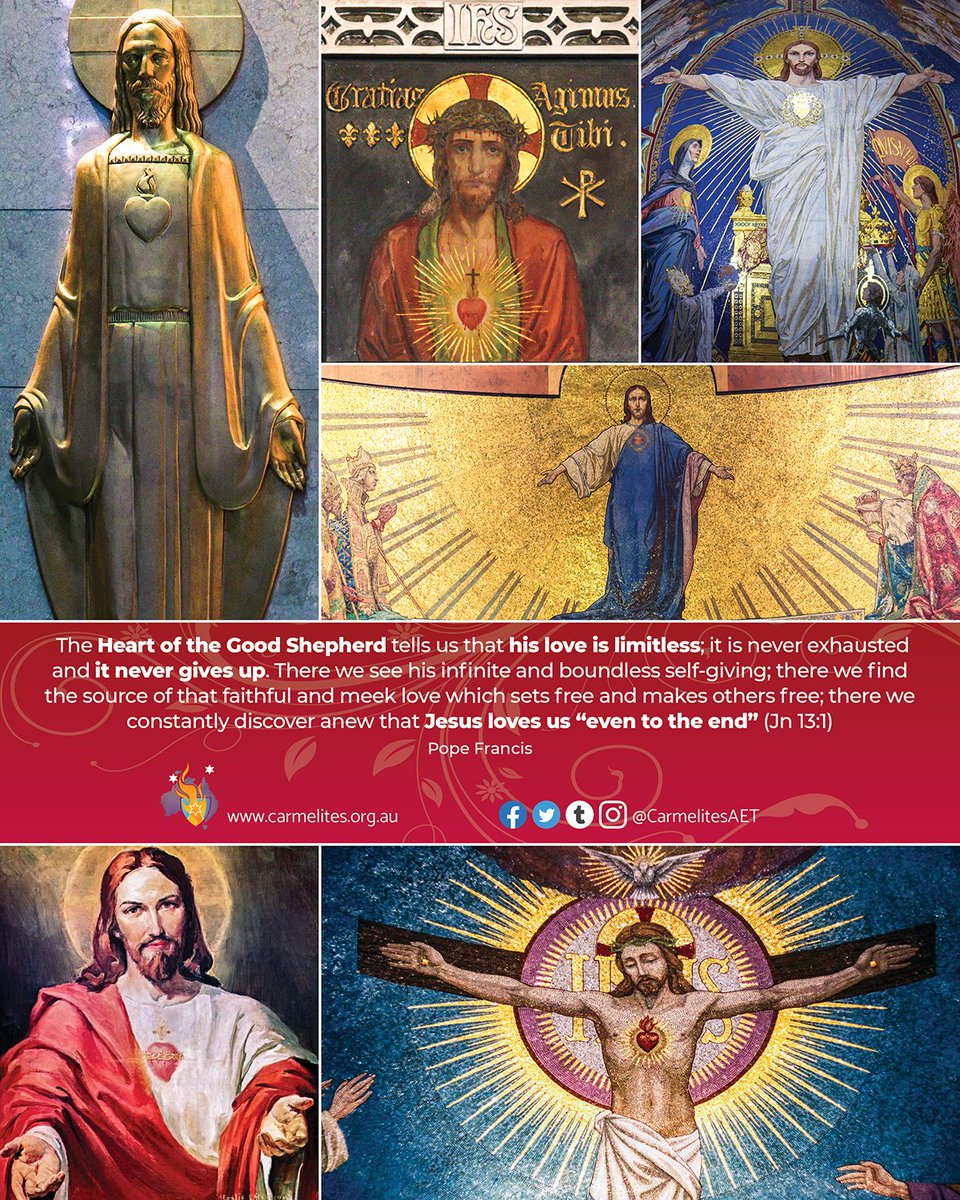 "The Heart of the Good Shepherd is not only the Heart that shows us #mercy, but is itself mercy... The Heart of the Good Shepherd tells us that his love is limitless" #PopeFrancis

instagram.com/p/C76dG5Wp8uh/

#sacredheart #jesus #carmelite #feast #lectiodivina