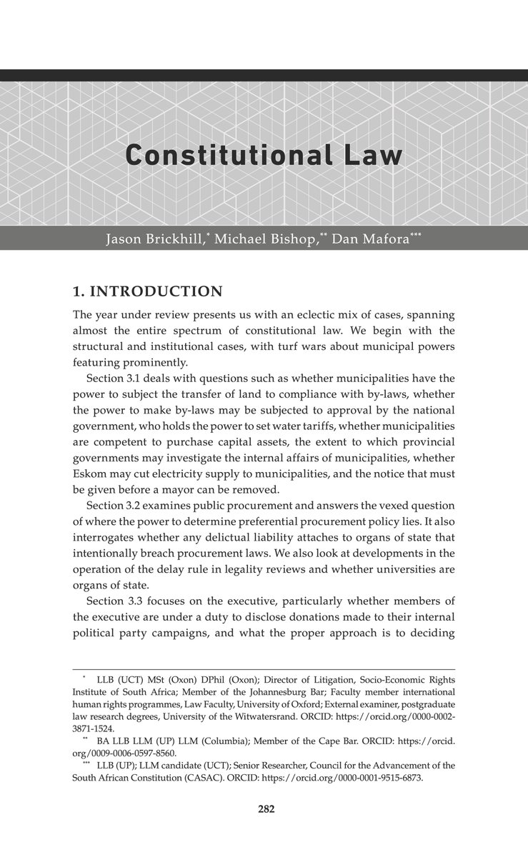 dansmywholename's tweet image. In more exciting news, my first co-authored contribution to the Yearbook of South African Law is out soon (on Jutastat / Evolve). Very grateful to @Jason_Brickhill and @MichaelBishop12 for the opportunity to work together! 😁 jutajournals.co.za/yearbook-of-so…