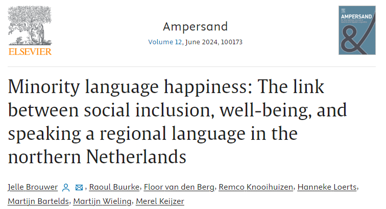 “Are people who use regional minority languages happier than those who don’t?”

This is a question we aimed to answer in our recent paper with data from nearly 35,000 participants of the <a href="/LifelinesNL/">Lifelines</a> cohort

The paper is available here! bit.ly/brouweretal2024
⬇️ Summary below ⬇️