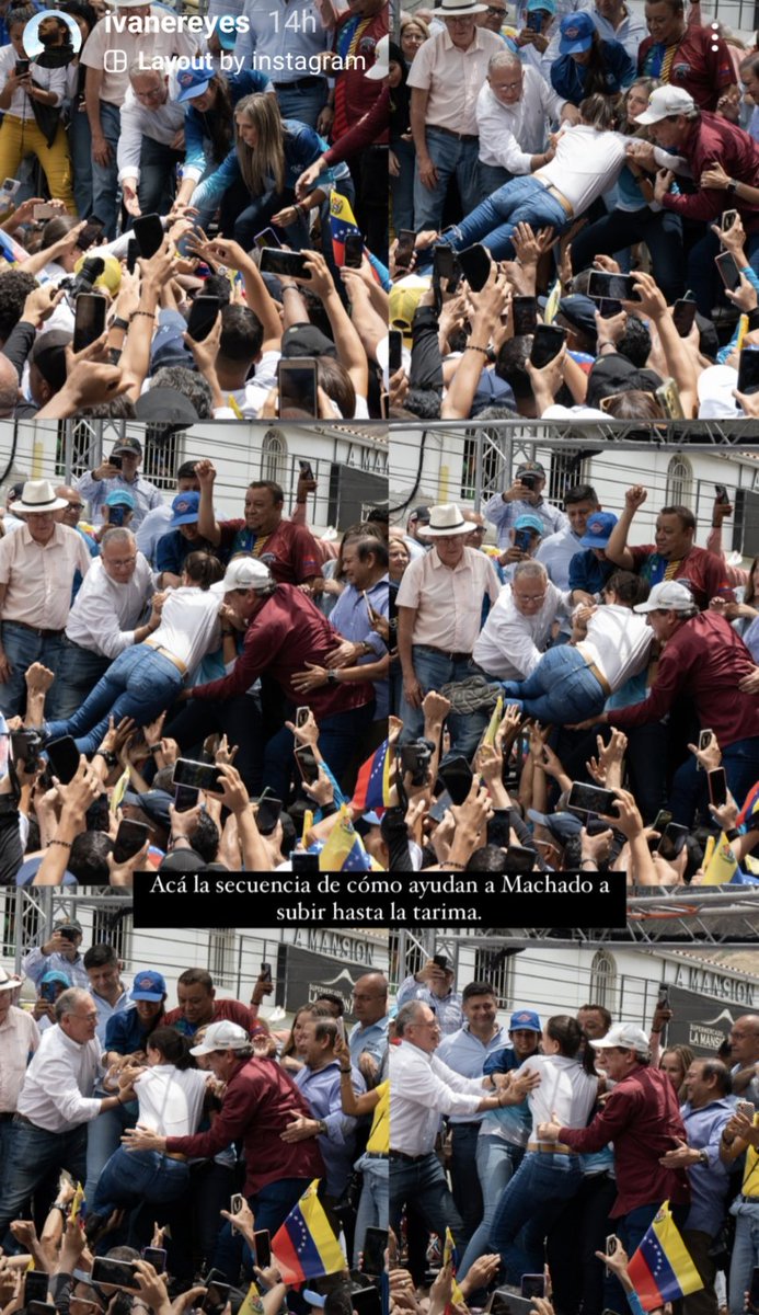 LuzMelyReyes's tweet photo. Buenossssssss días,  bien pintaos. Anoche en El Callao, tomorrow, quién sabe dónde.
En Venezuela pasan muchas cosas. Entre ellas, que los políticos se dieron cuenta de que tenían un cuerpo y había que moverlo. Hasta en eso ha innovado María Corina Machado.
La campaña está en el cuerpo 
Esta es #lacartica número 35. Hoy es 7 de junio y faltan 51 días para el evento electoral del #28J 
 Machado está usando su  cuerpo como una herramienta de comunicación política. Su manera de interactuar físicamente con sus seguidores —quienes la levantan, la llevan en brazos y la tratan casi como una "rockstar"— contrasta  con la rigidez y la seguridad  que rodea a Maduro.
Esta dinámica entre la oposición y el oficialismo es sumamente emblemática. Mientras Machado se deja llevar por la gente, reflejando un sentido de inclusión y participación directa del cuerpo social en la campaña, Maduro intenta imitarlo y resulta una parodia. A él, en este momento, solo lo puede sostener su aparato de seguridad. Hay varias razones por lo que esto ocurre. Entre ellas, que él y la cúpula gobernante son privilegiados. No pueden sentir lo que le pasa a la gente común y corriente. 
No solo hay  una diferenciación de estilos y estrategias políticas, sino que también refleja la manera en que cada bando se está relacionando con la gente.  De tanto usar el mazo, al gobierno se le olvidó cómo acariciar. Camus escribió que no ser amado es una circunstancia, la verdadera desgracia es no saber amar. La cúpula en el gobierno ya no sabe  amar a este país.
La reacción del gobierno ante esta "rebelión corporal" es casi segura:  al no poder limitar físicamente  la influencia de Machado y su respaldo al candidato Edmundo González Urrutia, lo que probablemente estarán pensando es cómo dificultarle a la gente el votar por el candidato del cambio. 
Las represalias pueden volverse más evidentes a medida que se acercan las elecciones del 28 de julio. Sin embargo, la gran incógnita es cómo se comportará el cuerpo social frente a estas arbitrariedades. Hasta ahora, el colectivo ha mantenido una ruta electoral, demostrando una voluntad firme de cambio a través de mecanismos democráticos.
En este panorama de alta tensión, el comportamiento de los liderazgos democráticos será crucial. La determinación de aquellos que apoyan el cambio podría marcar la diferencia.
 Hay ya  una resistencia colectiva que está forjando el futuro político de Venezuela. La relación entre el cuerpo físico de la líder y el cuerpo social de quienes quieren  democracia y libertad es  un símbolo poderoso.
Del lado de los demócratas va mi mensaje de siempre. #VotoyFoco. #CalmayCordura que los días que nos tocan parecen que serán candanga con burrundanga.
#VotaBien 
Haz la tarea. 
#BienInformado. Además de los contenidos de @EfectoCocuyo  me encantan lo que están haciendo @SoyArepita con la "Alexa".   
Les dejo un resumen con las entrevistas que hemos hecho en #ConLaLuz  
La que ha despertado más feedback, con Izarra.  Es un tema para otra cartica.  🙀https://t.co/u51R1X45UC
La opinión pública.  Los datos de cómo se está comunicando la gente. 👉🏾  https://t.co/eDDxW1vpQZ
#Nojvemo este domingo, a las 7 PM, en las redes sociales de Efecto Cocuyo.