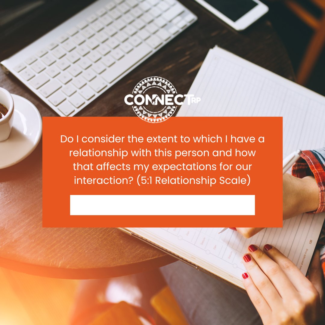 connect_rp's tweet image. Recognising the depth of our relationship informs our approach, balancing empathy and understanding with expectations. Have I assessed the quality of our relationship using the 5:1 Relationship Scale to guide our interaction?

#reflectiontime #positivecommunication