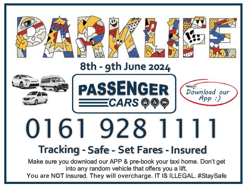 Everyone attending <a href="/Parklifefest/">Parklife 🪩</a> we hope you have a fantastic time! Stay safe! Pre-Book your taxi in advance so you have peace of mind getting home safe! Download our app for set fares! #Parklife #Taxis #Altrincham