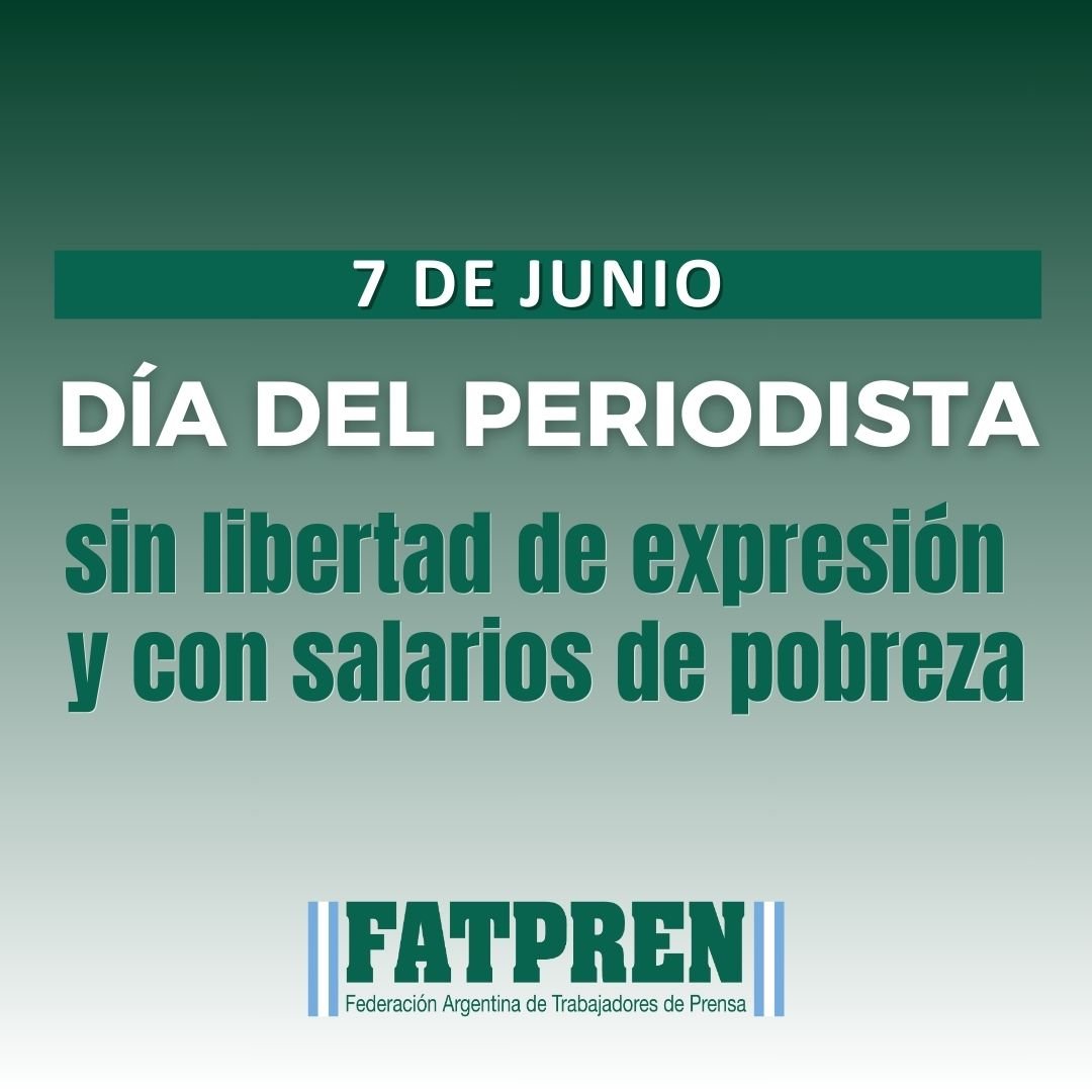 🗓️Solamente es nuestro día🖊️
🚨Es imposible decir "feliz día" cuando hacemos todo por llevar adelante nuestra profesión y los gobiernos y empresarios de medios hacen todo lo posible por acabar con el periodismo. 
¿Quieren saber por qué no es un feliz día del periodista? 👇