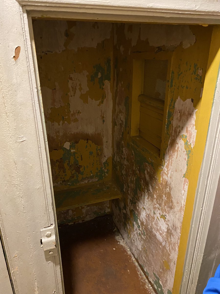 The room where they were taken upon arrival. 

And the holding cell known as the doghouse where prisoners could spend 3 days(!)