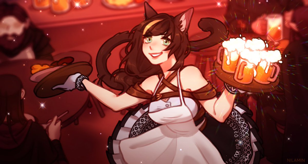 Will you have something, dear guest??🍻

#Commission surprise for Lawson32