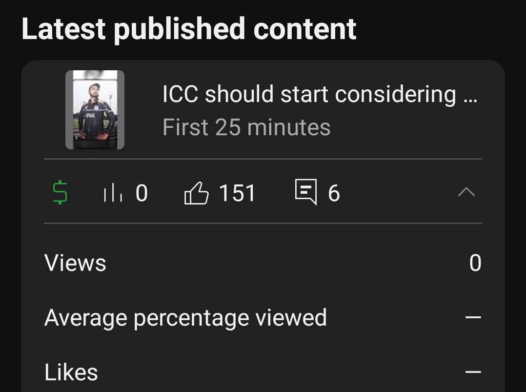 RpCric's tweet photo. Hlo @YouTube @YouTubeCreators @YouTubeIndia some glitch with my YT Studio no views getting counted please help me with this.
Channel link : https://t.co/lKzkEEzzuu https://t.co/YMFTe79TR1