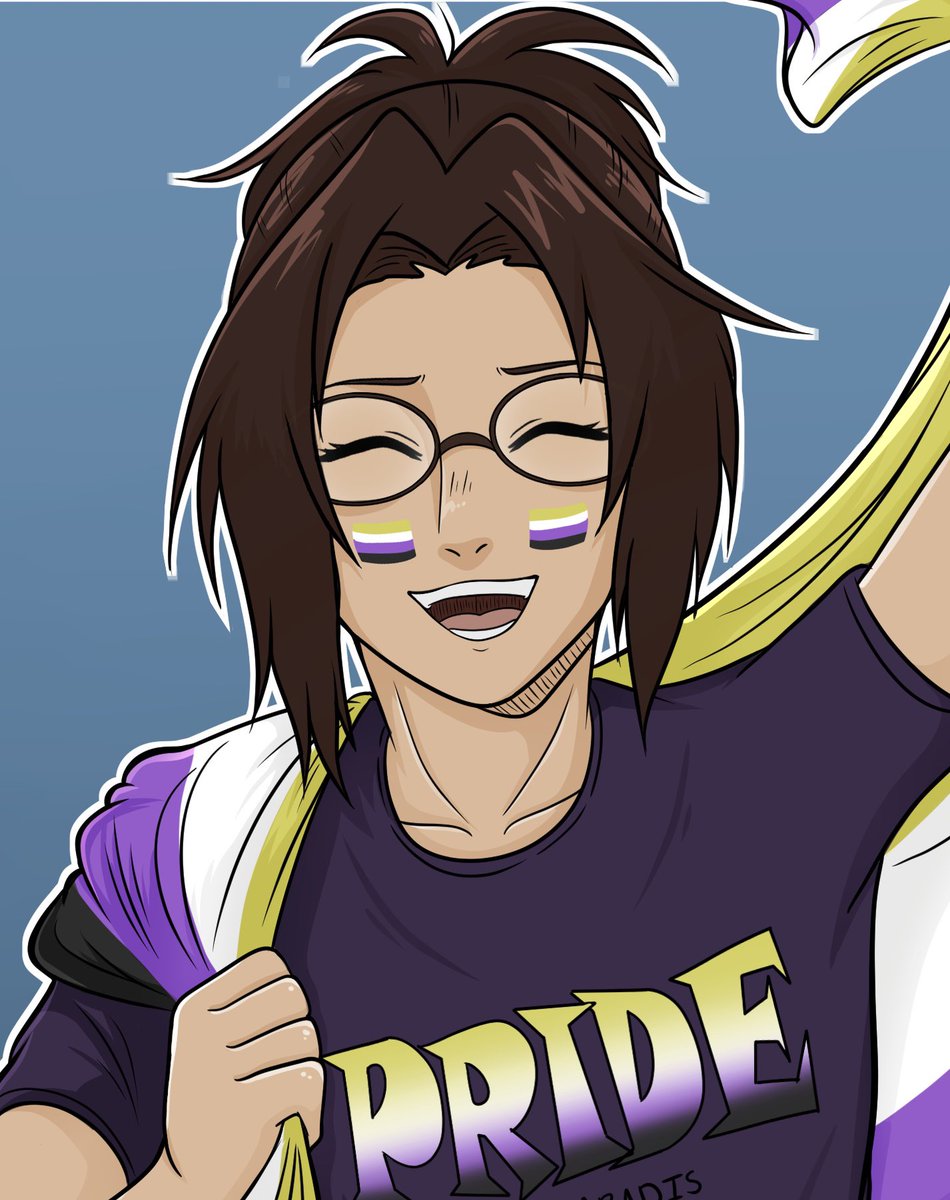 ENBY_HANGE's tweet photo. Happy Pride Month!! 🏳️‍⚧️ https://t.co/NETrhkdwXc