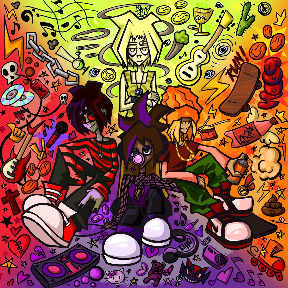 emptywallss_'s tweet image. My OC's and their vibes 🥰🫶

Would u like to get closer to Mark, Nuki, Rider and Sam? 😏😏😏

#digitalart  #art #ArtistOnTwitter #artmoots #portraits #AnimeArt #animegirl #originalcharacter #graffitiart #graffiti #swag #Emocore #rock #teens