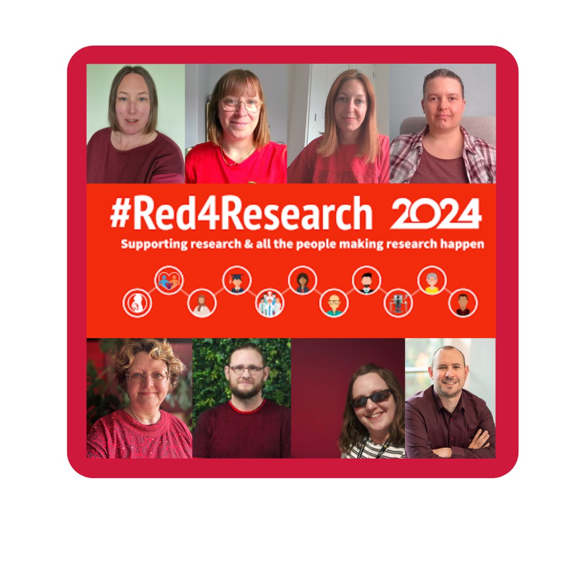 The HHTU team recognises the importance of #Red4Research day. The successful delivery of health and social care research requires a collective effort from everyone from the research team, NHS organisations research participants to name a few.

Thank you everyone!!